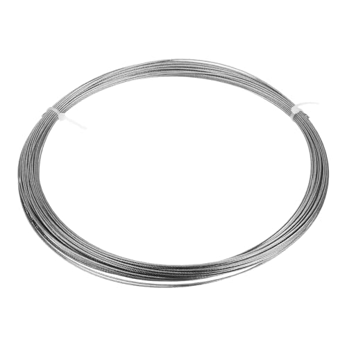 QUARKZMAN 3/64"(1.2mm) 304 Edelstahlseil Drahtseil 7x7 Strangkern 98ft (30M) Flugzeugdraht für Bau im Freien Marine Rigging Decking Geländer von QUARKZMAN