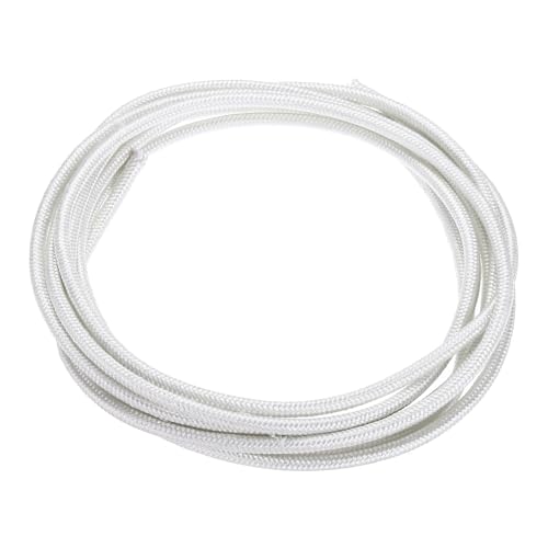 QUARKZMAN 3 Meter 13 AWG Textilkabel 2.5mm² Lampenkabel Weiß Hochtemperatur 500 Grad Flexibles Mica Stromkabel Isoliertes Celsius Geflechtdrahtkabel Elektrisch Beständig für Kessel Heizung von QUARKZMAN