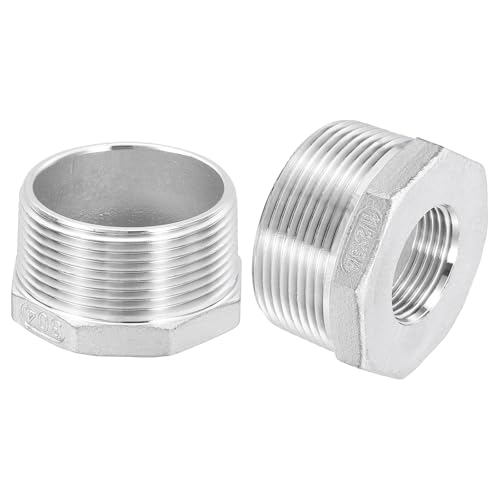 QUARKZMAN 3 Stück 1-1/2" Männlich NPT auf 3/4" Weiblich NPT 304 Edelstahl Reduzierstück Sechskantmuffe, Reduzierung Reduziernippel für Industrielle, Öl-/Gas- und Sanitärsysteme QUARKZMAN 3 Stück 1-1/2" Männlich NPT auf 3/4" Weiblich NPT 304 Edelstahl Reduzierstück Sechskantmuffe, Reduzierung Reduziernippel für Industrielle, Öl-/Gas- und Sanitärsysteme von QUARKZMAN