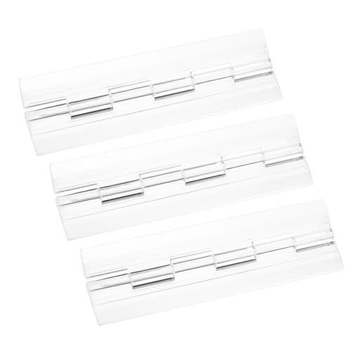 QUARKZMAN 3 Stück Acrylscharniere, klare Acryl-Faltgelenke transparente Hardware-Scharniere für Boxen und Handwerkskunst (150x45mm/5.9x1.8 Zoll) von QUARKZMAN