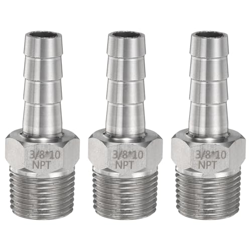 QUARKZMAN 3 Stück Edelstahl Schlauchstutzen 10mm Schlauchstutzen x 3/8" NPT Männlich Rohrverschraubung Reduzierstück Rohrfitting Kupplung Gewindeverbinder Adapter für Wasser Kraftstoff Luft QUARKZMAN 3 Stück Edelstahl Schlauchstutzen 10mm Schlauchstutzen x 3/8" NPT Männlich Rohrverschraubung Reduzierstück Rohrfitting Kupplung Gewindeverbinder Adapter für Wasser Kraftstoff Luft von QUARKZMAN