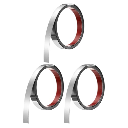 QUARKZMAN 3 Stück Edelstahl Wandleisten, 10Ft x 0,79 Zoll, Selbstklebende Metallleiste, Selbstklebende Spiegelleiste Für Wand Decke Kamin Spiegelkanten Gebürstetes Silber QUARKZMAN 3 Stück Edelstahl Wandleisten, 10Ft x 0,79 Zoll, Selbstklebende Metallleiste, Selbstklebende Spiegelleiste Für Wand Decke Kamin Spiegelkanten Gebürstetes Silber von QUARKZMAN