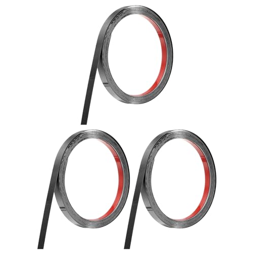 QUARKZMAN 3 Stück Edelstahl Wandleisten, 10Ft x 0.39 Zoll, Selbstklebende Metallleisten, Selbstklebende Spiegelleisten für Wand, Decke, Kamin, Spiegelkanten, Gebürstetes Schwarz QUARKZMAN 3 Stück Edelstahl Wandleisten, 10Ft x 0.39 Zoll, Selbstklebende Metallleisten, Selbstklebende Spiegelleisten für Wand, Decke, Kamin, Spiegelkanten, Gebürstetes Schwarz von QUARKZMAN
