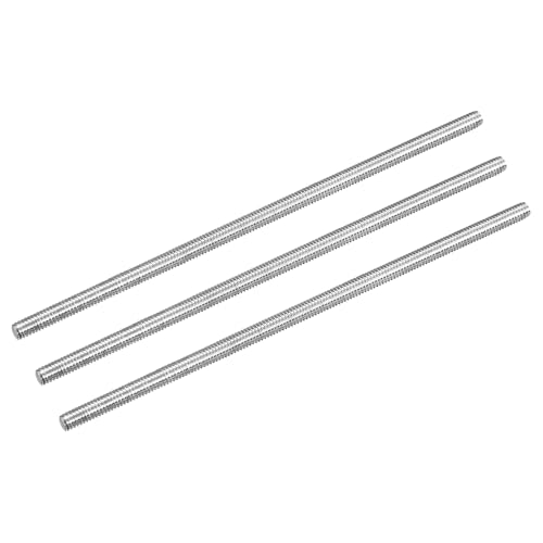 QUARKZMAN 3 Stück Gewindestange M4 x 110mm Vollgewindestange 304 Edelstahl V2A Gewindestangen A2 Metrisch Gewindebolzen VA Gewindestab Rechtsgewinde Gewindestift von QUARKZMAN