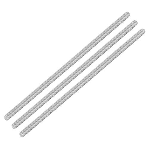 QUARKZMAN 3 Stück Gewindestangen, M6 x 180mm, 304 Edelstahl, Gewindestab mit metrischem Vollgewinde, M6-1 Gewindestift für Möbel- und Maschinenmontage von QUARKZMAN