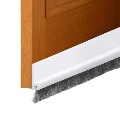 QUARKZMAN 3 Stück Türdichtung für die Unterkante der Tür, 1,2" x 40" Türzugluftstopper mit Bürstenwetterstreifen mit Selbstklebend für Außen- und Innentüren Blocker Staub Kälte Hitze, Weiß QUARKZMAN 3 Stück Türdichtung für die Unterkante der Tür, 1,2" x 40" Türzugluftstopper mit Bürstenwetterstreifen mit Selbstklebend für Außen- und Innentüren Blocker Staub Kälte Hitze, Weiß von QUARKZMAN