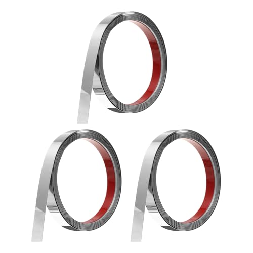 QUARKZMAN 3 Stücke Edelstahl Wandleiste, 10 Fuß x 0,59 Zoll, Peel and Stick Metallleiste, Selbstklebende Spiegelleiste für Wand Decke Kamin Spiegelkanten Versilbert QUARKZMAN 3 Stücke Edelstahl Wandleiste, 10 Fuß x 0,59 Zoll, Peel and Stick Metallleiste, Selbstklebende Spiegelleiste für Wand Decke Kamin Spiegelkanten Versilbert von QUARKZMAN