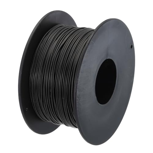 QUARKZMAN 30AWG Kabel Elektrischer Draht 0,05 mm² Verzinntes Kupferkabel 75 Meter, Stromkabel Hohe Temperatur Leitung Erdkabel Litzenkabel Verlängerungskabel für Kfz Kabelkanal, Schwarz von QUARKZMAN