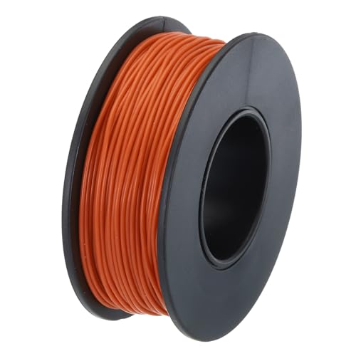 QUARKZMAN 30AWG Kabel Elektrischer Draht 0,05 mm² Verzinntes Kupferkabel 30 Meter, Stromkabel Hohe Temperatur Leitung Erdkabel Litzenkabel Elektro Klingeldraht für Kfz Kabelkanal, Orange von QUARKZMAN