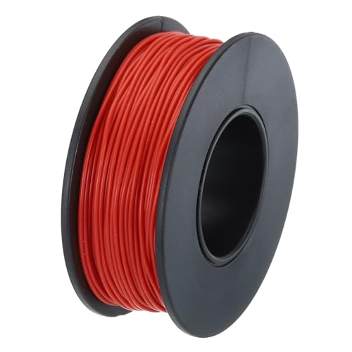 QUARKZMAN 30AWG Kabel Elektrischer Draht 0,05 mm² Verzinntes Kupferkabel 30 Meter, Stromkabel Hohe Temperatur Leitung Erdkabel Litzenkabel Elektro Klingeldraht für Kfz Kabelkanal, Rot von QUARKZMAN