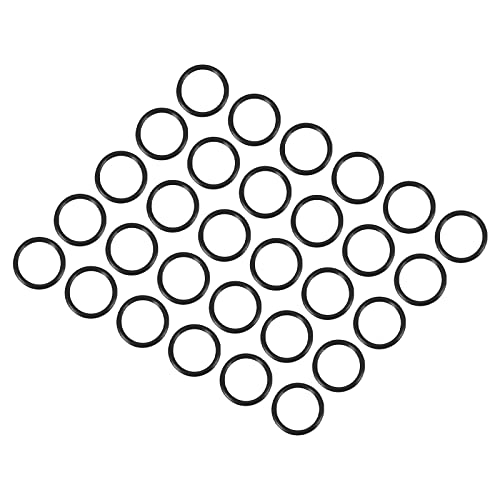 QUARKZMAN 30 Stücke Nitrilkautschuk Gummiringe Unterlegscheibe 38mm x 30mm x 4mm für Wasserhahn Klempner Reparatur Dichtung Verbindung, Schwarz von QUARKZMAN