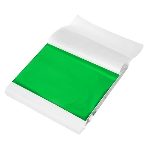 QUARKZMAN 300 Stück Blattgoldblätter 5,5" x 5,5" Imitationsgoldfolienblätter für Basteln, Bilderrahmen, Skulpturen, Nägel und DIY-Kunstdekoration, Grün von QUARKZMAN