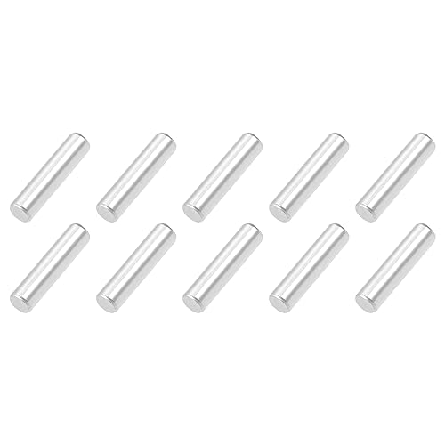 QUARKZMAN 3mm x 12mm Zylinderstifte Edelstahl x 50Stk Regalhalter Stützen Stifte Stab Befestigungselemente für Mechanische Industrie Befestigungen [Silberton] von QUARKZMAN