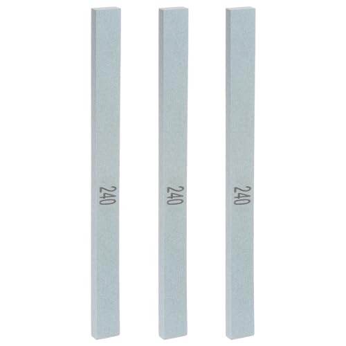 QUARKZMAN 3pcs Schleifsteine 240 Körnung 150mm x 12mm x 6mm Rechteck Grünes Siliziumkarbid Messerschleifstein von QUARKZMAN