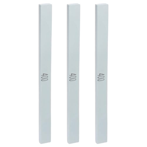 QUARKZMAN 3pcs Schleifsteine 400 Körnung 150mm x 12mm x 6mm Rechteck Grünes Siliziumkarbid Messerschleifstein von QUARKZMAN