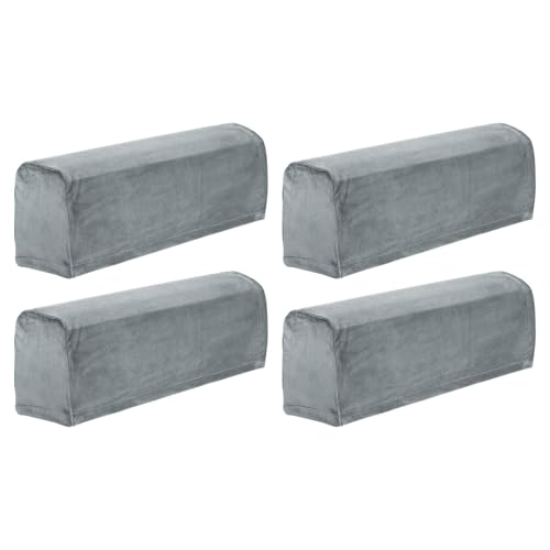 QUARKZMAN 4 STK. Sofa Armlehnenbezüge Stretch Couch Armlehnenbezug für Stühle Sofas Couch Arm, Kratzfester Sofa Armlehnenbezug, Dunkelgrau von QUARKZMAN