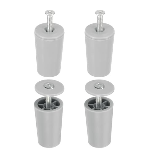 QUARKZMAN 4 Stück Anschlagpuffer Stopper für Rollladen 40mm Rolladenstopper Kunststoff Anschlagstopfen mit Unterlegscheiben & Schrauben für Rollo Jalousien Rolladenpanzer Lamellen, Grau von QUARKZMAN