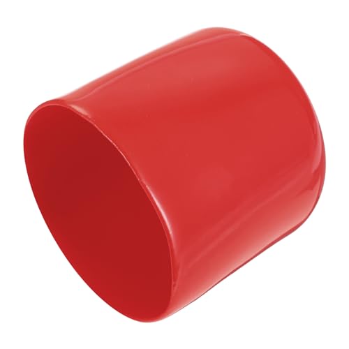 QUARKZMAN 4 Stück Gummi Endkappen 41 mm ID Gummikappen, Rohrstopfen Rund Pfostenkappe Zaunpfosten Stuhlbeinkappen Fußkappen Verschlusskappe Gleiter für Tischbeine Möbelfüße, Rot von QUARKZMAN