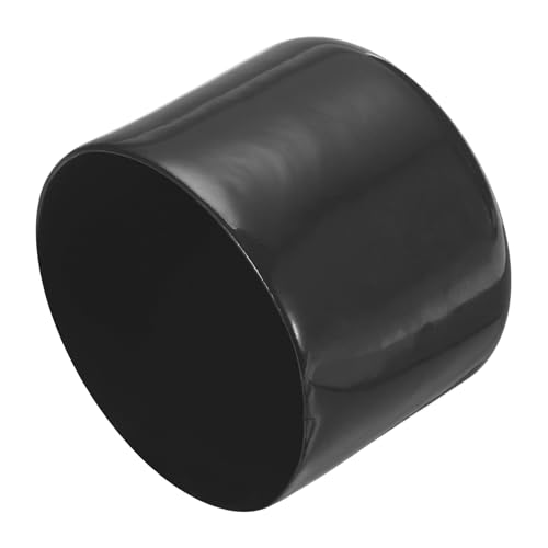 QUARKZMAN 4 Stück Gummi Endkappen 53 mm ID Gummikappen, Rohrstopfen Rund Pfostenkappe Zaunpfosten Stuhlbeinkappen Fußkappen Verschlusskappe Gleiter für Tischbeine Möbelfüße, Schwarz von QUARKZMAN