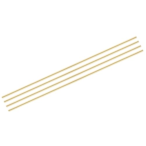 QUARKZMAN 4 Stück Messingstangen 10 mm x 900 mm Messing Vollstab Messingrohr für Griffstifte DIY Model Bastelmaterial Engineering von QUARKZMAN