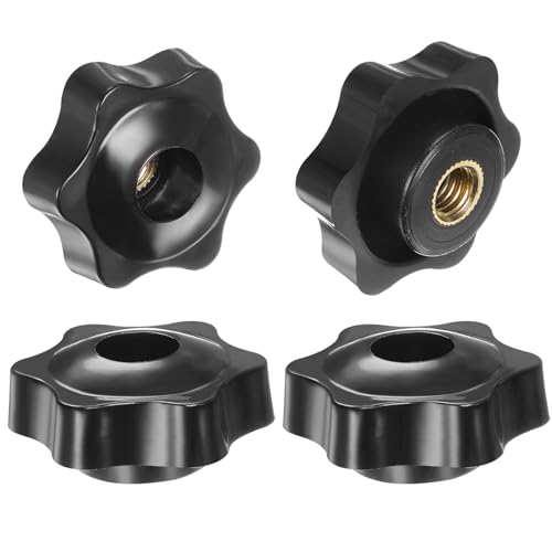 QUARKZMAN 4 Stück Sterngriffmutter M8 Flügelmuttern mit Gewinde, Rändelmutter Handgriff Durchgangsloch Klemmmutter 38mm Spannknopf für Maschinen Anlagen Fitnessgeräte, Schwarz QUARKZMAN 4 Stück Sterngriffmutter M8 Flügelmuttern mit Gewinde, Rändelmutter Handgriff Durchgangsloch Klemmmutter 38mm Spannknopf für Maschinen Anlagen Fitnessgeräte, Schwarz von QUARKZMAN