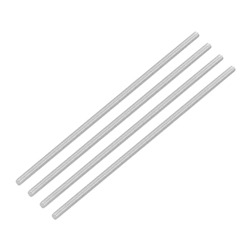 QUARKZMAN 4 Stück Gewindestangen, M3 x 110mm, 304 Edelstahl, Gewindestab mit metrischem Vollgewinde, M3-0,5 Gewindesteigung für Möbel- und Maschinenmontage von QUARKZMAN