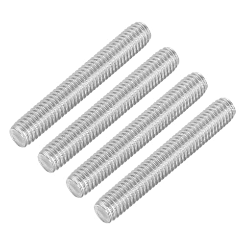 QUARKZMAN 4 Stück Gewindestangen, M6 x 40mm, 304 Edelstahl, Gewindestab mit metrischem Vollgewinde, M6-1 Gewindestift für Möbel- und Maschinenmontage von QUARKZMAN