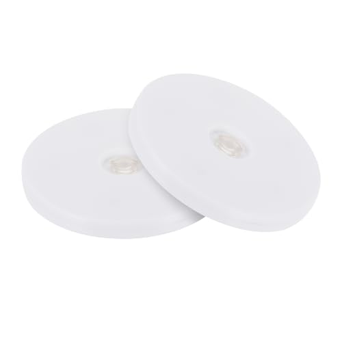 QUARKZMAN 4 Zoll Lazy Susan Drehteller Acryl Kugellager Drehbare Ablage 360 Grad Rotation für Gewürzregal Tisch Kuchen Küche Vorratsschränke Badezimmer TV Laptop Packung mit 2 (Weiß) von QUARKZMAN