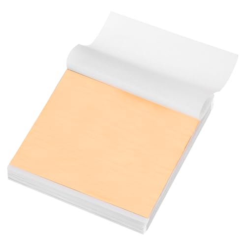 QUARKZMAN 400 Stück Blattgoldblätter 5,5" x 5,5" Imitationsgoldfolienblätter für Basteln, Bilderrahmen, Skulpturen, Nägel und DIY-Kunstdekoration, Champagner von QUARKZMAN