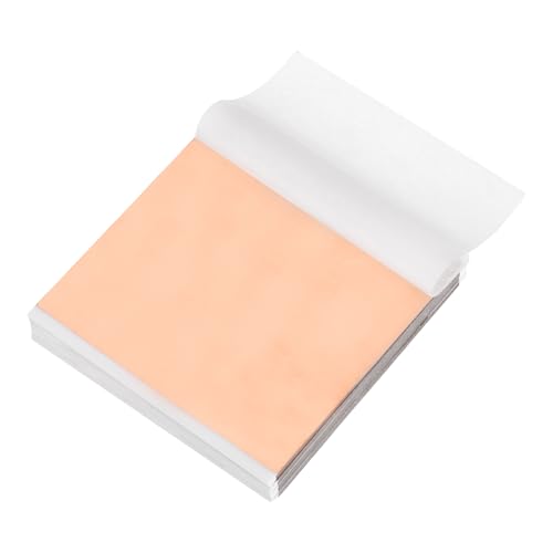 QUARKZMAN 400 Stück Blattgoldblätter 5,5" x 5,5" Imitationsgoldfolienblätter für Basteln, Bilderrahmen, Skulpturen, Nägel und DIY-Kunstdekoration, Roségold von QUARKZMAN