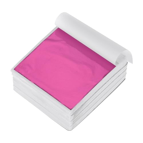 QUARKZMAN 400 Stück Goldblattblätter 3,5" x 3,5" Imitationsgoldfolienblätter für Basteln, Bilderrahmen, Skulptur, Nägel und DIY-Kunstdekoration, Pink QUARKZMAN 400 Stück Goldblattblätter 3,5" x 3,5" Imitationsgoldfolienblätter für Basteln, Bilderrahmen, Skulptur, Nägel und DIY-Kunstdekoration, Pink von QUARKZMAN