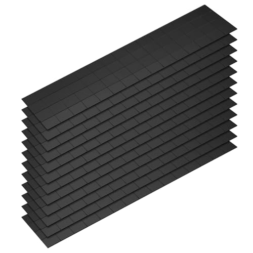 QUARKZMAN 4800 Stück selbstklebende Spiegel-Mosaikfliesen, 10 x 10 mm, quadratische Mini-Acryl-Diskokugel-Fliesenaufkleber zum Selbermachen von Diskokugel-Basteldekorationen, schwarz von QUARKZMAN