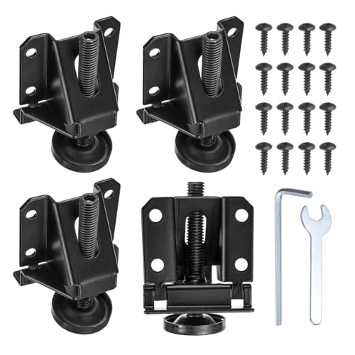 QUARKZMAN 4Pack Verstellbare Möbel-Nivellierfüße, 2,19" Schwere Möbel-Nivellierer Metall-Montagehalterungen Für Werkbank Schrank Kleiderschrank, Schwarz QUARKZMAN 4Pack Verstellbare Möbel-Nivellierfüße, 2,19" Schwere Möbel-Nivellierer Metall-Montagehalterungen Für Werkbank Schrank Kleiderschrank, Schwarz von QUARKZMAN