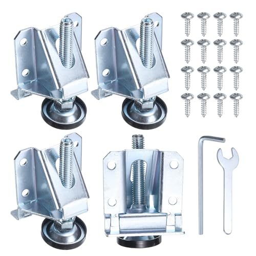 QUARKZMAN 4Pack Verstellbare Möbel-Nivellierfüße, 2.19" Schwere Möbel-Nivellierer Metall-Montagehalterungen Für Werkbank Schrank Kleiderschrank, Silber QUARKZMAN 4Pack Verstellbare Möbel-Nivellierfüße, 2.19" Schwere Möbel-Nivellierer Metall-Montagehalterungen Für Werkbank Schrank Kleiderschrank, Silber von QUARKZMAN