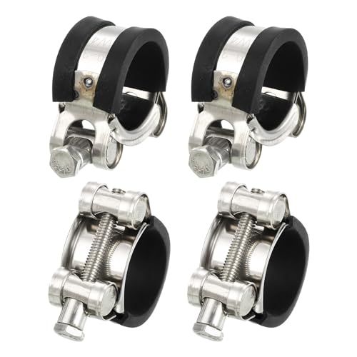 QUARKZMAN 4Pcs T-Bolt Schlauchschelle Arbeitsbereich 29-31mm Gummigepolsterte Ansaug-Intercooler-Klemmen Einstellbare Rohrklemmen für Rohre von QUARKZMAN