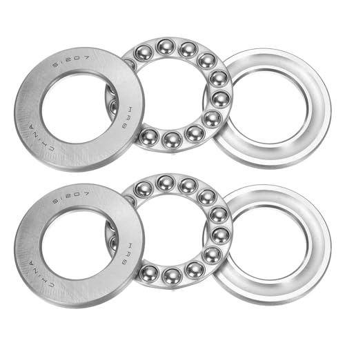 QUARKZMAN 4er Set 51207 Axial-Rillenkugellager 35mm x 62mm x 18mm, einreihig, Kugellager für Achsen, Chromstahl, gute Leistung (ABEC3) von QUARKZMAN