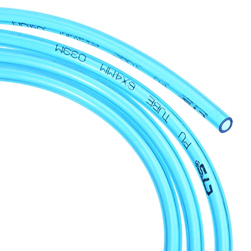 QUARKZMAN 4mm ID 6mm OD 5M Länge PU Schlauch Rohr Flexible Schläuche für Übertragung von Luft und Wasser, [Blau] von QUARKZMAN