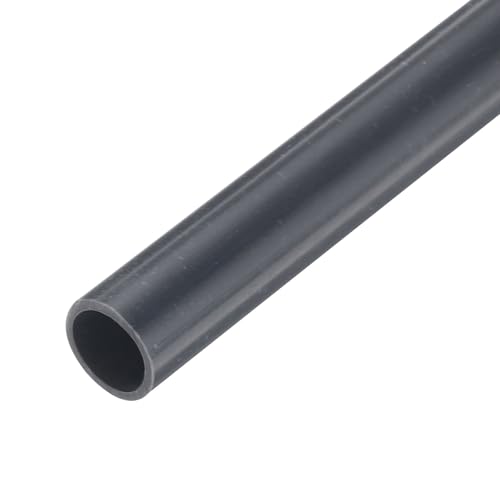 QUARKZMAN PVC Rohr, Durchmesser 8mm Länge 0.23m Rund Kunststoffrohr für Garten, Aquarium, Wasserleitung, Kabelkanal, lüftungsrohr (Dunkelgrau) von QUARKZMAN