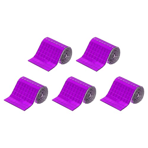 QUARKZMAN 5 Rollen 480 Stück Mosaikfliesen Selbstklebend Glas Spiegel Fliesen Lila Hochviskose Glatter Oberfläche Mini Spiegel 5x5mm für Disco Ball, DIY Handwerk, KTV Dekoration QUARKZMAN 5 Rollen 480 Stück Mosaikfliesen Selbstklebend Glas Spiegel Fliesen Lila Hochviskose Glatter Oberfläche Mini Spiegel 5x5mm für Disco Ball, DIY Handwerk, KTV Dekoration von QUARKZMAN