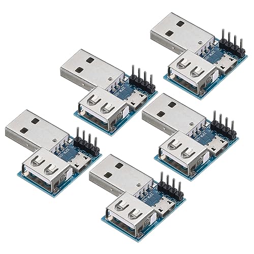 QUARKZMAN 5 Stk 4Pin USB Adapter Brett Micro Stecker zu Buchse Steckdosen Adapter Brett mit Stiftleiste von QUARKZMAN