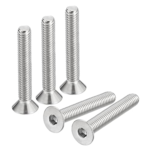 QUARKZMAN 5 Stk 5/16-18x2" Flach Senkkopf Steckdose Kappe Schrauben 304 Edelstahl Sechskant Steckdose Flachkopf Schrauben Voll Gewinde Senkkopf Bolzen von QUARKZMAN