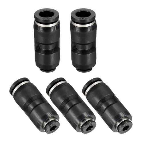QUARKZMAN 5 Stk Push To Connect Fittings Reduzierend 5/16" Schlauch Außendurchmesser X 5/16" Schlauch Außendurchmesser Gerader Pneumatischer Schnellverbinder Öl Schlauchleitung Rohr Schwarz von QUARKZMAN