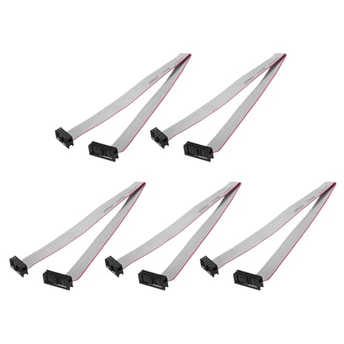 QUARKZMAN 5 Stk. IDC Flachbandkabel, 2,54 mm Rastermaß, 12 mm Breite, 25 cm lang, 10 bis 16 Pin FC zu FC Flachbandverbinder Jumperkabel für PC, LED-Displays QUARKZMAN 5 Stk. IDC Flachbandkabel, 2,54 mm Rastermaß, 12 mm Breite, 25 cm lang, 10 bis 16 Pin FC zu FC Flachbandverbinder Jumperkabel für PC, LED-Displays von QUARKZMAN