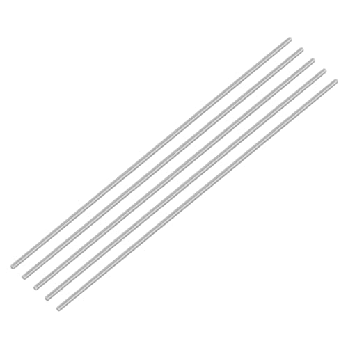 QUARKZMAN 5 Stück Gewindestangen, M4 x 400mm, 304 Edelstahl, Gewindestab mit metrischem Vollgewinde, M4-0,7 Gewindesteigung für Möbel- und Maschinenmontage von QUARKZMAN