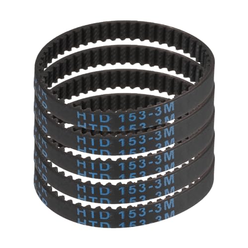 QUARKZMAN 5 Stück HTD-3M Gummizahnriemen 51 Zähne, 153mm Steigungslänge x 6mm Breite x 2,4mm Höhe Zahnriemen aus Gummi, geschlossener Schleifenrillenzahnriemen QUARKZMAN 5 Stück HTD-3M Gummizahnriemen 51 Zähne, 153mm Steigungslänge x 6mm Breite x 2,4mm Höhe Zahnriemen aus Gummi, geschlossener Schleifenrillenzahnriemen von QUARKZMAN