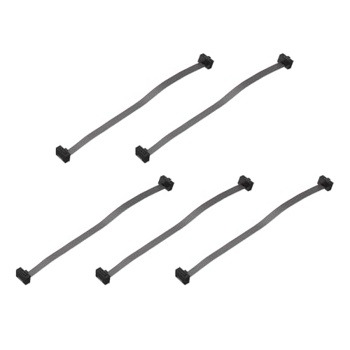 QUARKZMAN 5 Stück IDC Flachbandkabel, 1,27 mm Rastermaß 4 mm Breite 10 cm Länge 6 Pin FC zu FC Flachbandstecker Jumperkabel für PC, LED-Displays von QUARKZMAN