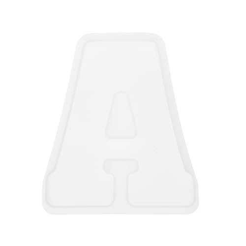 QUARKZMAN 5 Zoll Große 3D-Alphabet-Buchstabenform für Harz, Eine Großbuchstaben-Silikonbuchstabenform für Epoxidharz-Kunst DIY-Handwerksdekoration, Weiß von QUARKZMAN
