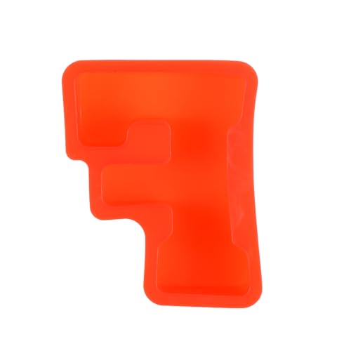 QUARKZMAN 5 Zoll Große 3D-Alphabet-Buchstabenform für Harz, F Großbuchstaben-Silikonbuchstabenform für Epoxidharz-Kunst DIY-Handwerk Dekoration, Rot von QUARKZMAN