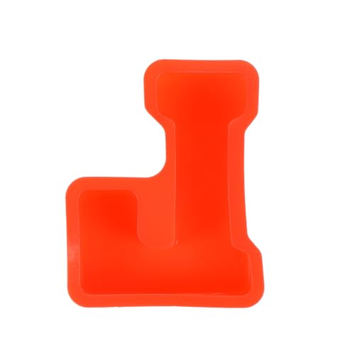 QUARKZMAN 5 Zoll Große 3D-Alphabet-Buchstabenform für Harz, Großbuchstabe L Silikonbuchstabenform für Epoxidharz-Kunst DIY Handwerk Dekoration, Rot von QUARKZMAN