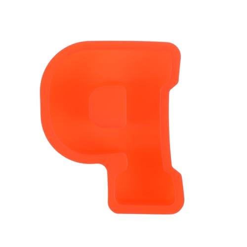 QUARKZMAN 5 Zoll Große 3D-Alphabet-Buchstabenform für Harz, Großbuchstabe P Silikonbuchstabenform für Epoxidharz-Kunst DIY Handwerk Dekoration, Rot von QUARKZMAN